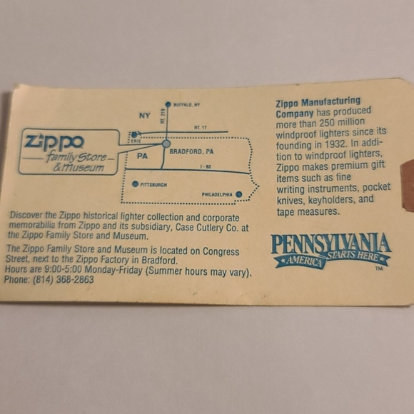 Zippo Guarantee Card The Penny Never Spent - Picture 6 of 8